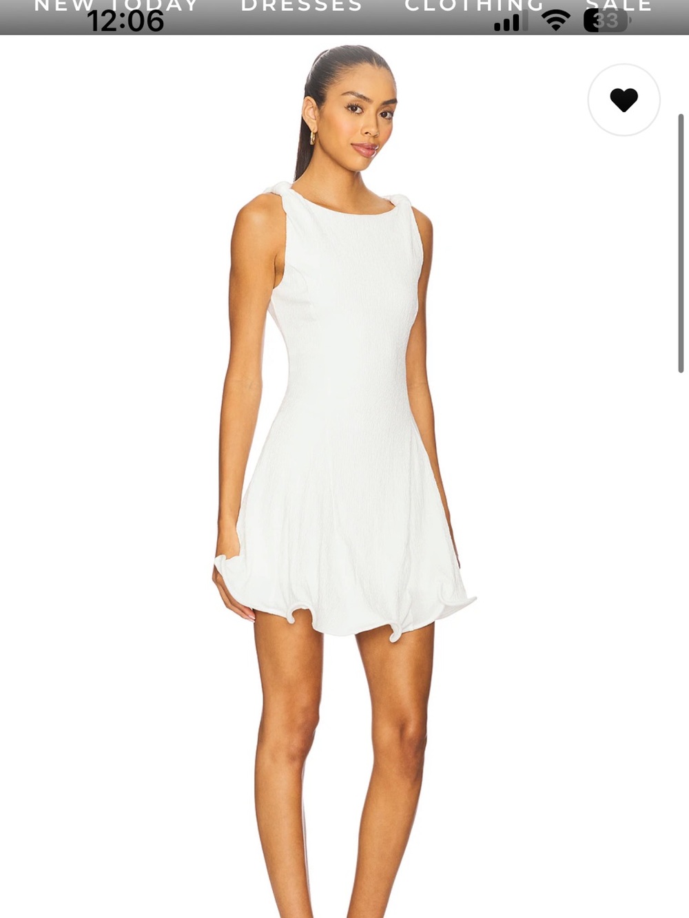 Line & Dot White Textured Skort - Flirty A-Line